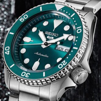 5 Sports 42,5 mm Mekanik Gümüş/Yeşil