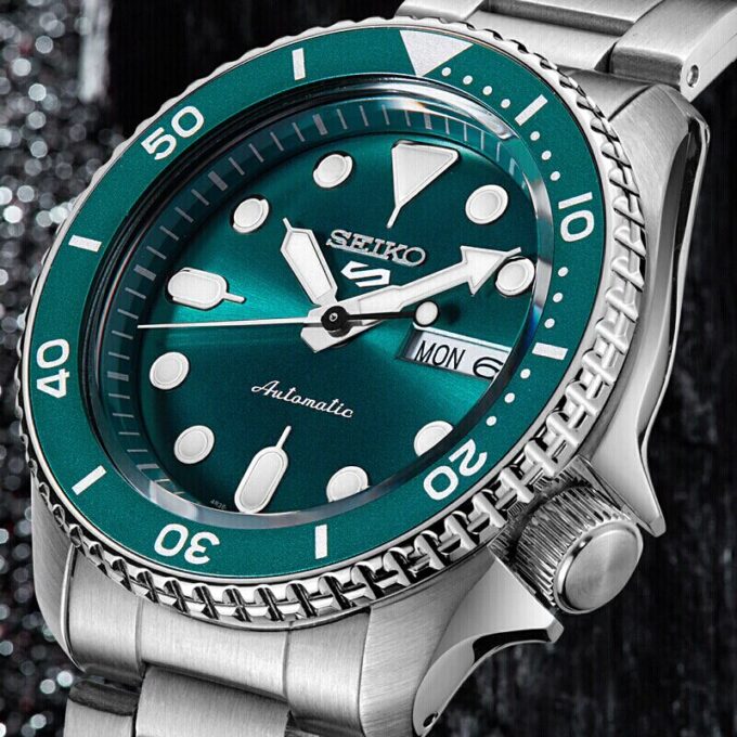 5 Sports 42,5 mm Mekanik Gümüş/Yeşil