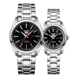 Unisex Mekanik Siyah/Gümüş SNKL45J1+SYMK17J1