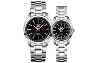 Unisex Mekanik Siyah/Gümüş SNKL45J1+SYMK17J1