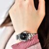 Unisex Mekanik Siyah/Gümüş SNKL45J1+SYMK17J1