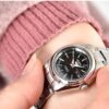 Unisex Mekanik Siyah/Gümüş SNKL45J1+SYMK17J1